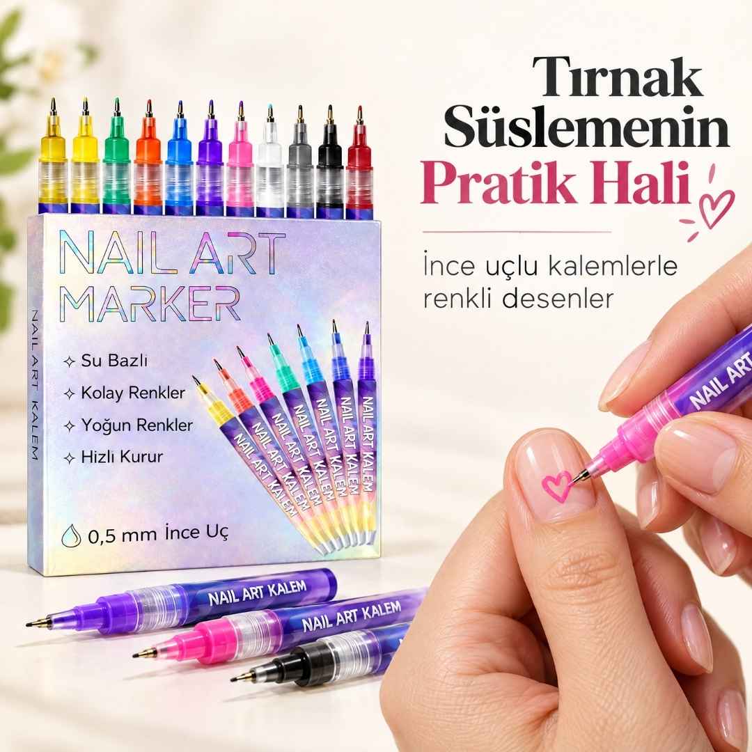 Tırnak Süsleme Kalemi Seti