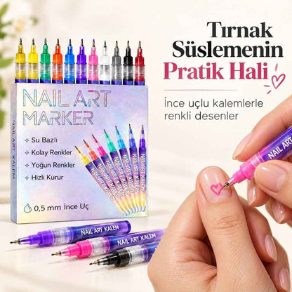 Tırnak Süsleme Kalemi Seti