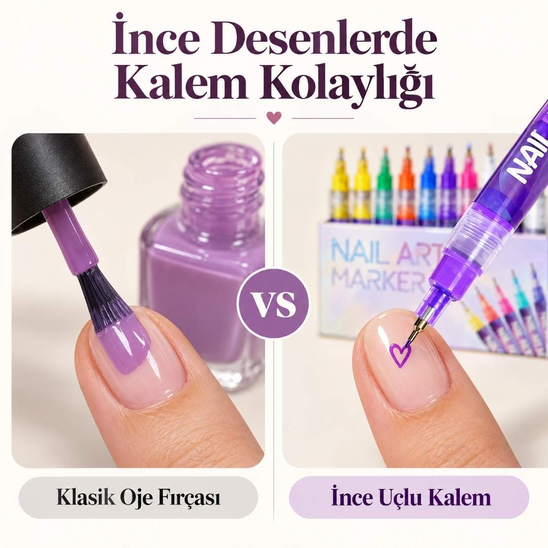 Tırnak Süsleme Kalemi Seti